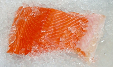 Fresh, wild, Washington king salmon from Wilson Fish. Photo copyright 2010 by Zachary D. Lyons.