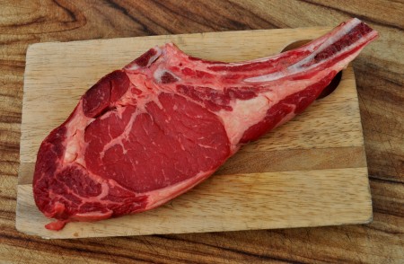 Beef rib chop from Sea Breeze Farm at Ballard Farmers Market. Copyright Zachary D. Lyons.