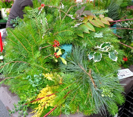 Fresh holiday wreathes from Alm Hill Gardens. Photo copyright 2011 by Zachary D. Lyons.
