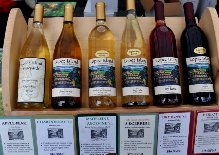 Wines from Lopez Island Vineyards & Winery. Photo copyright 2012 by Zachary D. Lyons.