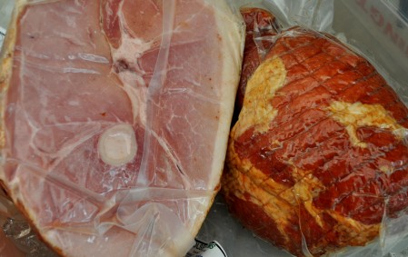 Easter hams from Olsen Farms. Photo copyright 2013 by Zachary D. Lyons.