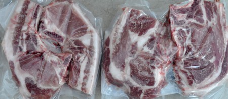 Pork chops from Olsen Farms at Ballard Farmers Market. Copyright Zachary D. Lyons.
