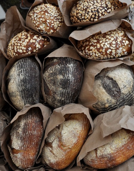 Artisan breads from Tall Grass Bakery at Ballard Farmers Market. Copyright Zachary D. Lyons.