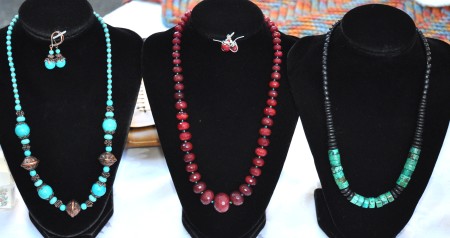 Beautiful, unique necklaces from Gypsy Beaded Creations at Ballard Farmers Market. Copyright Zachary D. Lyons.